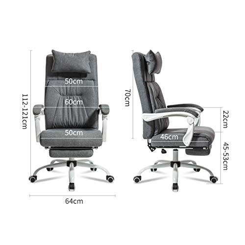 n/a Reclining Office Desk Chair Adjustable High Back Ergonomic Computer Mesh Recliner Home Office Chairs with Footrest and Lumbar Support
