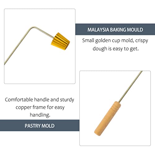 PATKAW Flower Rosette Iron Waffle Molds Cookie Pastry Molds Frying Molds Waffle Molds Egg Tart Maker Kitchen Gadget for Dessert Biscuit Waffle Ba