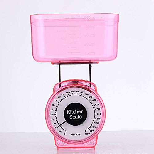 SUPERTOOL Kitchen Scale Compact Mini Mechanical Food Weighing Baking Scale 1Kg Capacity for Home Use - Random Color