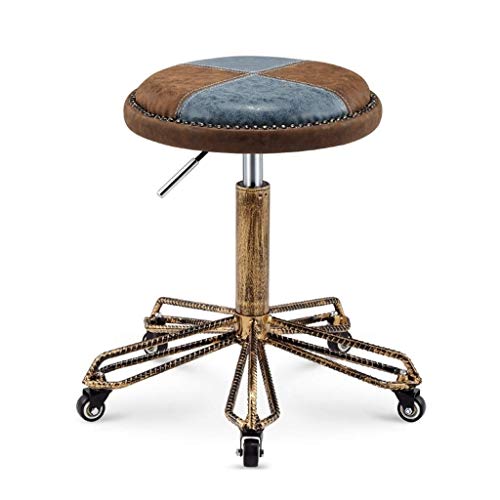 LZQDM Stool,Rolling Stool Adjustable Stool Swivel Office Desk Stool Chair with Wheels for Home,Office,Massage