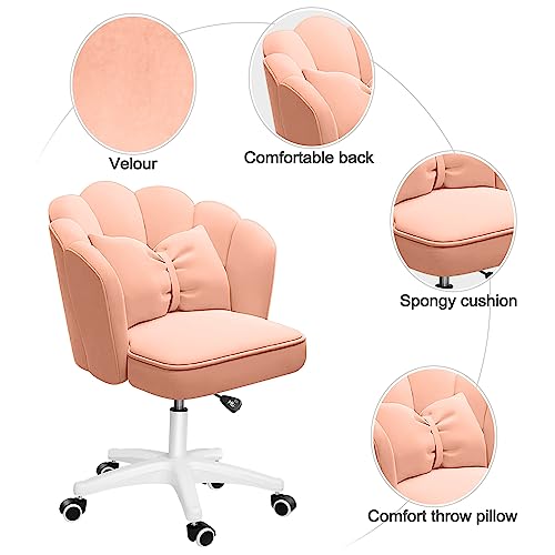 Office Chair Cute Petal Desk Chair, Modern Fabric Home Butterfly Chairs Height Adjustable Chair Makeup Chairs Computer Chairs