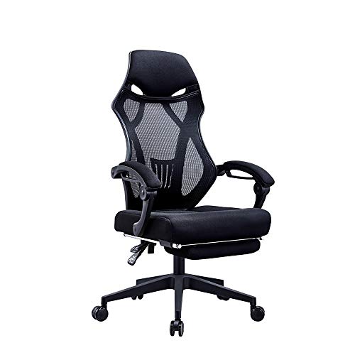 SLNFXC Ergonomic Mesh Office Chair High Back Computer Chair Desk Chair Mesh Chair with Thick Cushion Soft Adjustable (Color : Argento)