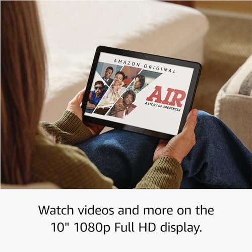 All-new Amazon Fire HD 10 tablet, built for relaxation, 10.1" vibrant Full HD screen, octa-core processor, 3 GB RAM, up to 13-h battery life, lat