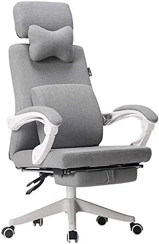 HJW Computer Chair,Fabric Home Study Swivel Chair Chair Ergonomic Chair Comfortable Office Chair Armchair