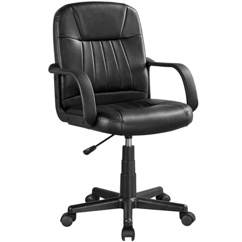LUKEO Adjustable Faux Leather Swivel Office Chair