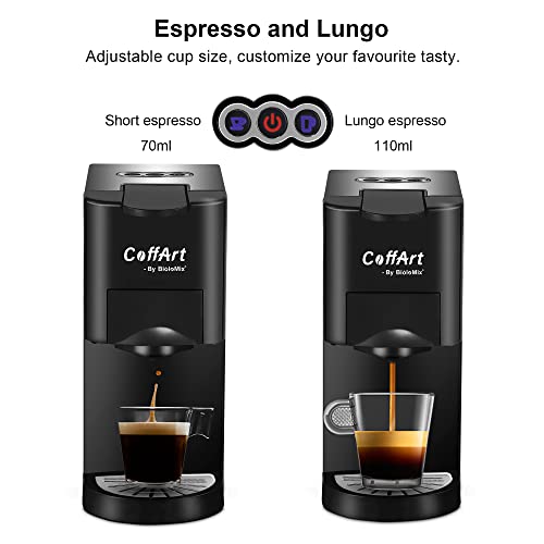 Biolomix Espresso Coffee Machine 3 in 1 19Bar 1450W Multiple Capsule Coffee Maker Fit Nes,DG and Coffee Powder