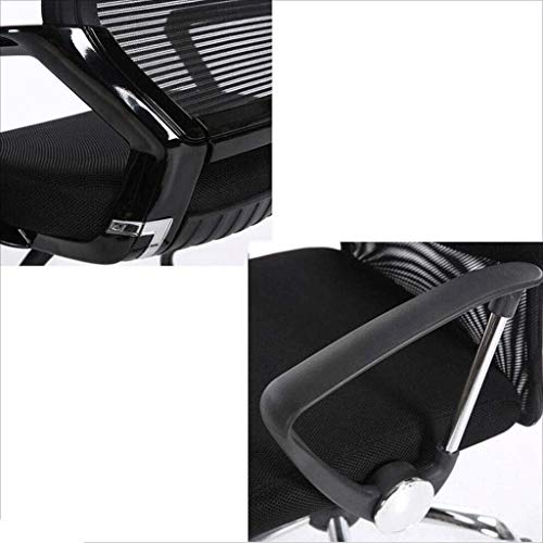 LZQDM Office Chair - High-Back Executive Swivel Office Desk Chair with Ribbed Upholstery Black, Lumbar Support, Modern Style