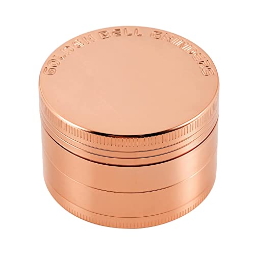 Golden Bell 2 inch Grinder 4 Layer Spice Grinder Zinc Alloy Grinder - Nickle Black