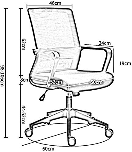 HJW Game Chair Office Chair Mesh Computer Chair, Home Ergonomic Chair Backrest Chair Study Chair, Swivel Chair Armchair,Style 4
