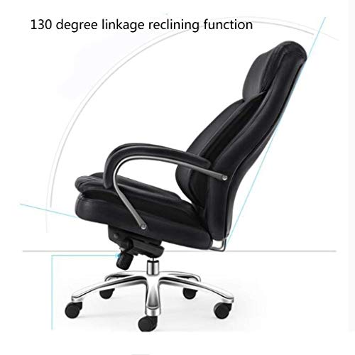 LZQDM Office Chair Desk Ergonomic Swivel Executive Adjustable Task Computer High Back Chair with Back Support in Home,Black