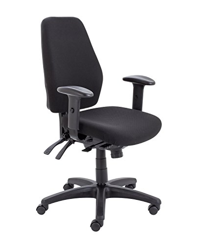 Office Hippo 24-Hour High Back Office Chair, Orthopaedic Design Chair with Adjustable Arms, Ratchet Back and Tilt, Moulded Seat & Back, 5 Year Co