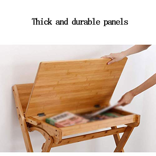 NXYJD Folding Desk for Small Space, Home Corner Desks Simple Computer Desk with Shelf Folding Laptop Table