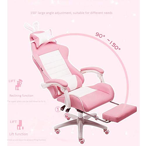 n/a Home Office Game Girl Student Seats Sports Racing Chair Pink Main Live Computer Chair with Lumbar Seat Breathable
