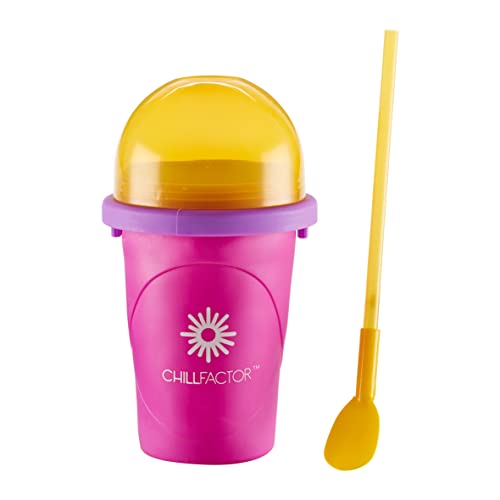 Character Options 07954 ChillFactor Passion Fruit Party-Reusable, Homemade Squeeze Cup slushy Maker Kitchen Toys