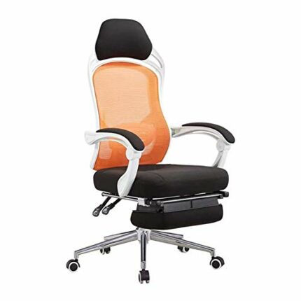 ZXNRTU Relax Comfortably Safe Office Chair Ergonomic Desk Chair Mesh Computer Chair Lumbar Support Adjustable Stool with Footrest, Wheels and Han
