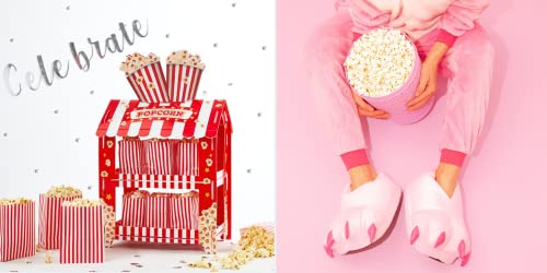 Temas Popcorn Party Stand | Easy To Assemble | Movie Night | Birthday Party | 12x Popcorn Bags