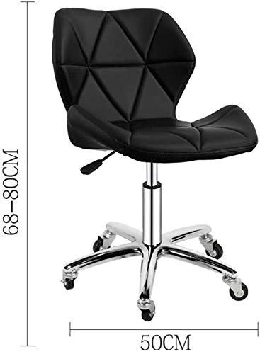 RZiioo Office Chair, PU Leather Desk Chair for Home Adjustable Height Swivel Chair Comfy Padded Computer Chair with Chrome Base Home Office Furni
