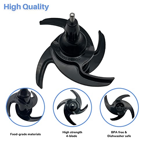 Blender Dough Blade Replacement for Ninja 64 oz Processor Bowl Dough Hook 320KKU770, Compatible with Nutri Ninja Blender BL680 BL682 BL770 BL910