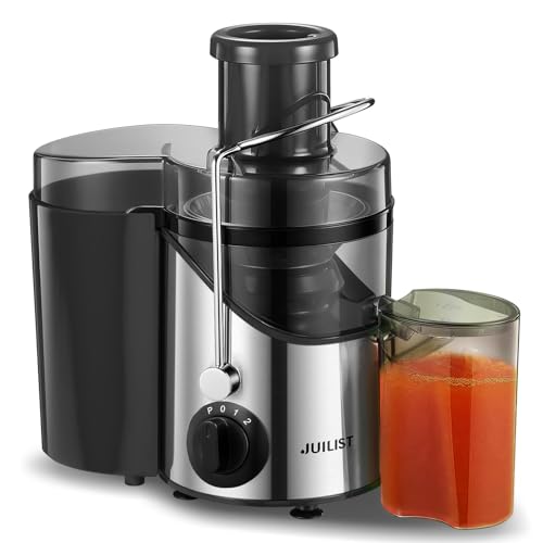 Juilist Juicer Machines, Centrifugal Juicers Whole Fruit and Vegetable with 3 Speed Setting, Big Mouth Large 65MM Feed Chute Juice Extractor Mach