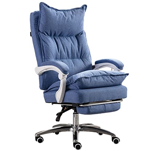JHKZUDG High Back Office Chair with Armrest And Footrest, Gaming Recliner Chair, Executive Office Fabric Chair, Ergonomic PC Chairs,Adjustable An
