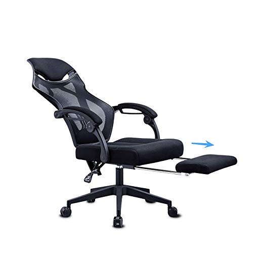 TJLSS Ergonomic Office Chair Mesh Chair Heavy Duty Office Chair, Adjustable Headrest and Armrest, Home Office Chair with Tilt Function and Positi