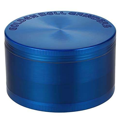 Golden Bell 3 inch Grinder 4 Layers Spice Grinder Zinc Alloy Grinder - Nickle Black