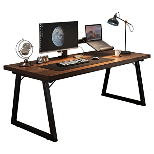SDFGH Solid Wood Computer Desk Desktop Office Desk Home Writing Desk Lamp Double (Color : D, Size : 100CM)