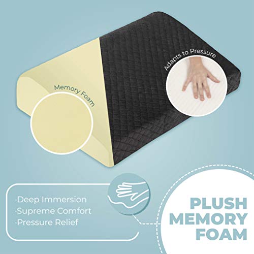 Kӧlbs Office Foot Rest Under Desk - Plush Velvet and Memory Foam - Longer Footrest For Added Comfort, Foot Stool Desk Accessories Teardrop Ergono