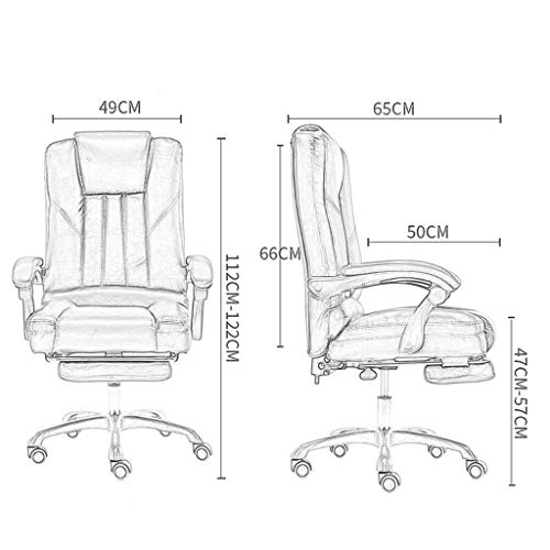 LZQDM High Back Office Chair Adjustable Ergonomic Desk Chair with Padded Armrests,Executive PU Leather Swivel Task Chair with Lumbar Support