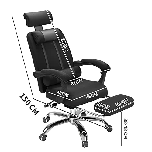 JHKZUDG High Back Chair 3D Mesh Cloth Computer Chair,Executive Reclining Office Chair, Managerial Executive Swivel Chair with Lumbar Support,Comp