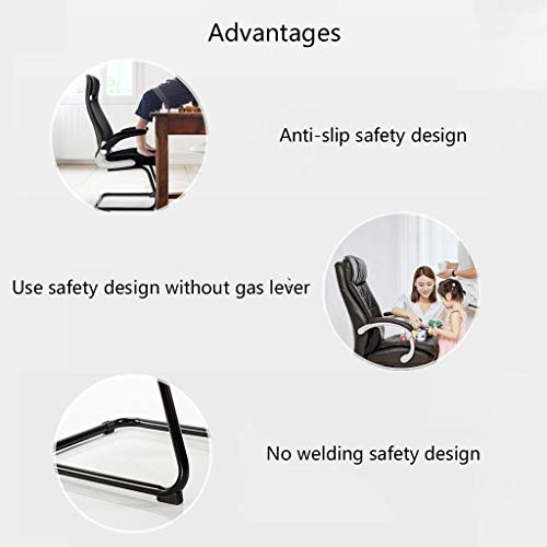 Mu Bow Computer Chair,Home Office Chair Backrest Swivel Chair Ergonomic Chair Gaming Chair Comfortable and Stable Seat Load Bearing 250Kg,Black,5