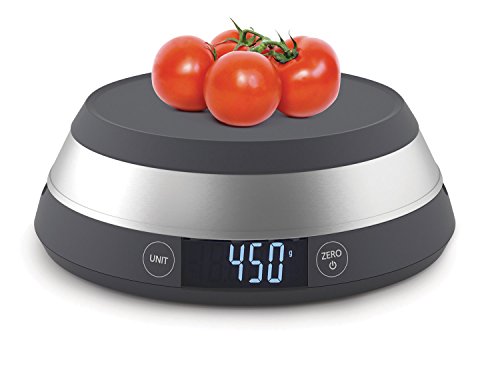 Joseph Joseph 2-in-1 Switch Digital Food Scale with Reversible Lid, 5 Kg (11lb) max capacity, metric and imperial measures, LCD display, battery