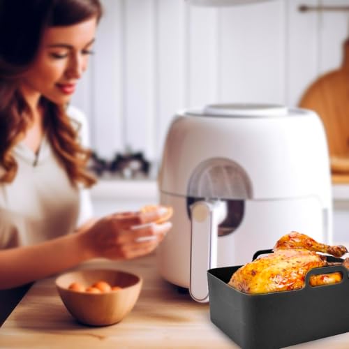 Air Fryer Liners Silicone for Ninja Set of 2 Double Silicone Pot Ninja AF400UK AF300UK Air Fryer Reusable Dishwasher Safe Ideal for Oven & Microw