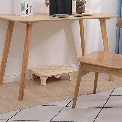 XHALERY Foot Rest Wood Ergonomic Wood Foot Stool Under Desk Foot Rest,for Office Home to Relieve Tendon Pains and Improve Blood Circulation,B