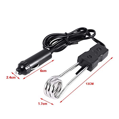 Immersion Heater, Mini Portable 12V/24V Car Immersion Boiler, Tea Coffee Water Auto Electric Water Heating Part (24V)