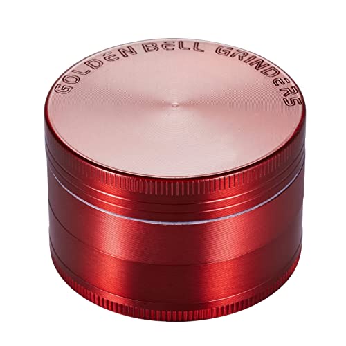 Golden Bell 2 inch Grinder 4 Layer Spice Grinder Zinc Alloy Grinder - Nickle Black