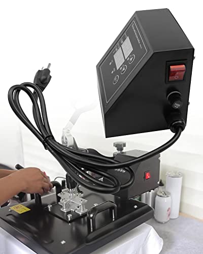 Heat Press Machine Control Box, Double Hole Digital Box LED Controller for 12 x 15Inch K-Type Heat Press Machine, Heat Transfer Sublimation Print