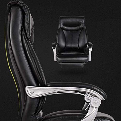 Ygqbgy Office Chair Swivel Ergonomic High-back Executive Desk Chair Adjustable Height, Black, PU