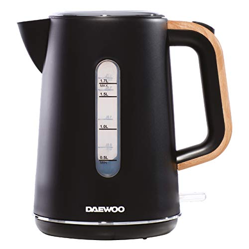 Daewoo SDA1740GE Stockholm 2 Slice Matte Finish Wood Effect Toaster | Cancel, Defrost & Reheat Functions | 6 Time Settings | Bread Size 12cm x 12