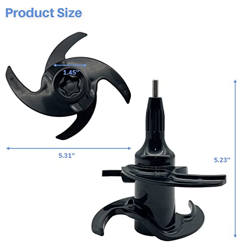 Blender Dough Blade Replacement for Ninja 64 oz Processor Bowl Dough Hook 320KKU770, Compatible with Nutri Ninja Blender BL680 BL682 BL770 BL910