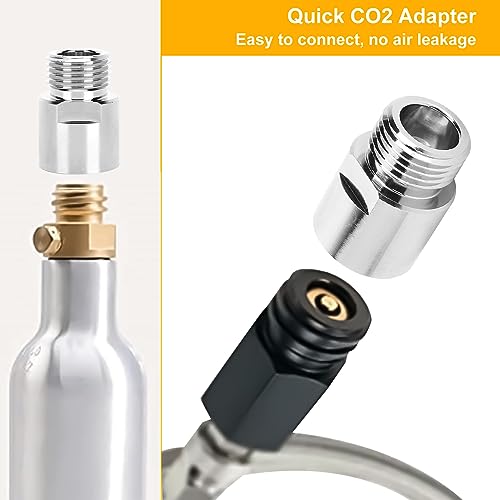 CO2 Cylinder Adapter, Soda Stream Adapter Female Thread TR21-4 to Male Thread CGA320 for A Variety of Soda Machines