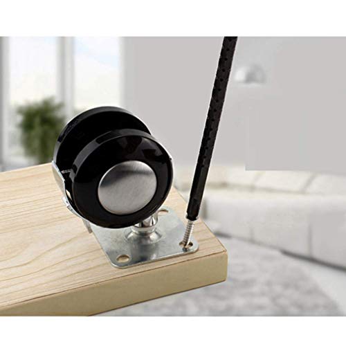 SKOAJAS Plate Casters Set of 4 Nylon Furniture Plate Wheels Office Chair Caster,Swivel Double Wheel,Alloy Bracket,Capacity 80kg,Replacement for C