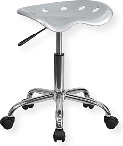 Flash Furniture Barstool, Chrome, Silver, 38.1 x 43.18 x 65.41 cm