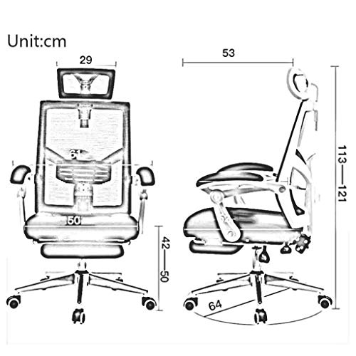 n/a Study/Office Chair Gaming Seat Pc Gamer Chair Rotating Office Furniture with Handrails Mesh Chair