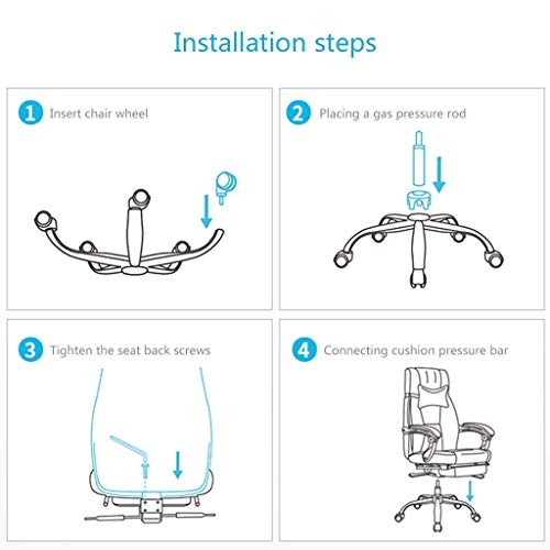 Mu Computer Chair,Home Office Chair Reclining Ergonomic Swivel Chair Boss Lift Chair Study Chair Sit-Back Combination Bearing 300Kg,Gray,70 * 70