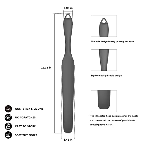 Silicone Blender Spatula, Slim Blade Scraper Accessory Designed for Vitamix Blender Blades