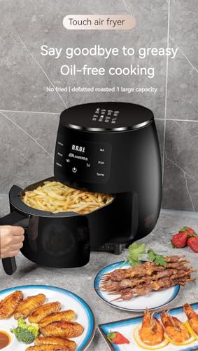 EA ARENA Air Fryer 4.5L, Oil Free Air Fryer Oven with Nonstick Removable Basket, 4Presets, One-Touch Digital Screen, Rapid Air Circulation, Keep