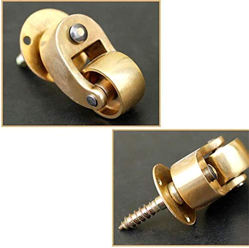 GTYT 4pcs Caster 22mm Brass Casters Universal Wheel, Metal Sofa Furniture Casters,Carrying Capacity 200Kg, Quality Table - Piano Casters,Caster S