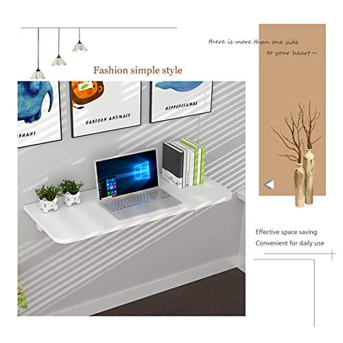 KUKIXO Wall Mounted Folding Table,Folding Wall Mounted Desk, Space Saving Fold Down Floating Desk for Study, Drop Leaf Tables for Small Spaces Of