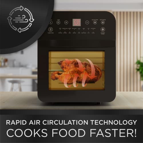 DMD | 16-In-1 12L Digital Air Fryer Oven with Rapid Air Circulation, 60 Minute Timer, 1800W | Dehydrate, Bake, Rotisserie, Oil Free Healthy Eatin